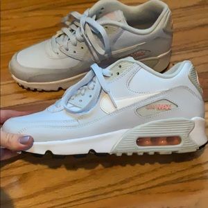 Blue and pink Nike air Max’s